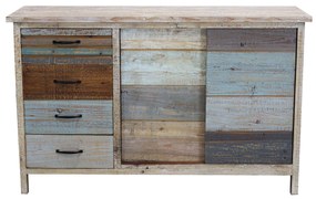 COLORWOOD - credenza quattro cassetti in legno colorato