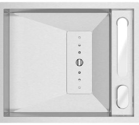 Lavello 1 vasca RODI Invisible 40 inox L 44.7 x L 52.7 x P 20 cm argento