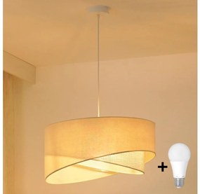 Brilagi - Lampadario LED a sospensione con filo LYRA 1xE27/15W/230V color crema