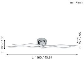 Eglo 31996 - Plafoniera LED RONCADE LED/40W/230V