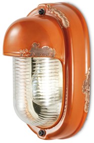 Applique Vintage Verticale Ceramica Arancio 1 Luce E27