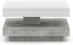 Tavolino da salotto TIMO bianco/grigio effetto cemento