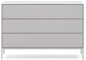 Kave Home - Cassettiera Vedrana 3 cassetti DM laccata bianca 110 x 75 cm