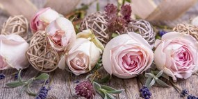 Stampa su tela – Composizione floreale festosa di rose