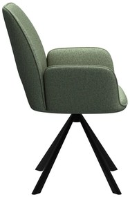 Sedia da pranzo verde scuro con braccioli Graham – Actona