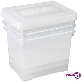 Curver Set di Scatole Portaoggetti Handy 3x20 L Trasparente