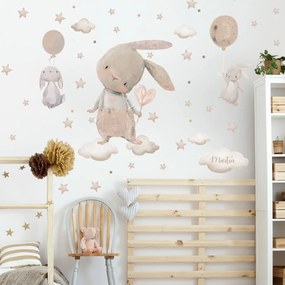 Adesivi per bambini - Coniglietti con palloncini | Inspio