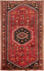 Shiraz Tappeto 150x250 Blu (Iran) Annodato A Mano