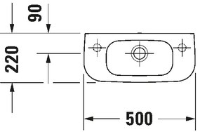 Duravit 7065000092 - Lavabo sospeso D-CODE 50x22 cm ceramica/bianco lucido