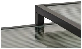 Tavolini in vetro nero in set di 2 pezzi 60x60 cm Bronco - Unique Furniture