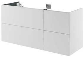 Mobile da bagno sotto lavabo Neo bianco laccato L 135 x H 64 x P 48 cm 2 cassetti, lavabo non incluso