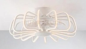 Plafoniera led ventilatore grecale nero 80w 8470lm cct dimmerabile ...