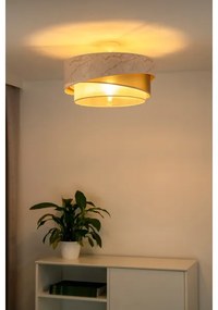 Duolla - Lampadario a plafone KOBO 1xE27/15W/230V diametro 45 cm bianco/oro
