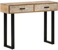 Tavolo Consolle 100x30x75 cm in Legno Massello di Mango cod mxl 18678