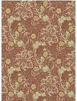 Morris & Co Carta da parati Seaweed - Red/ Gold