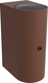 Applique Stondata 2xGU10 con Sensore Crepuscolare IP65 - Corten