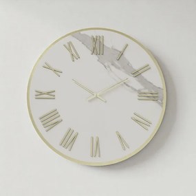 Orologio ZEPHYR rotondo D60 cm in kerlite Avorio con dettagli Oro