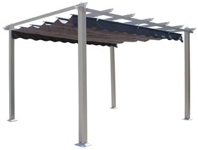 Gazebo da giardino Astoria Cosma,con telo grigio