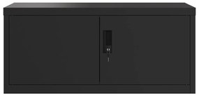 Armadio classificatore nero 90x40x145 cm in acciaio
