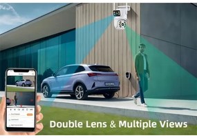 Immax NEO 07783L - Telecamera esterna smart DOUBLE 355° P/T 2x2MP IP65 Wi-Fi Tuy