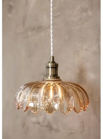 Markslöjd 108858 - Lampadario a sospensione con filo KURAGE 1xE27/40W/230V ottone/fumé beige