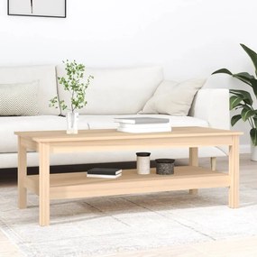 Tavolino Da Salotto 110x50x40 Cm İn Legno Massello Di Pino /