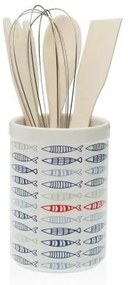 Contenitore per Utensili da Cucina Versa Fish Pesci Ceramica 10 x 15 x 10 cm