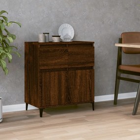 Credenza rovere marrone 60x35x70 cm in legno multistrato