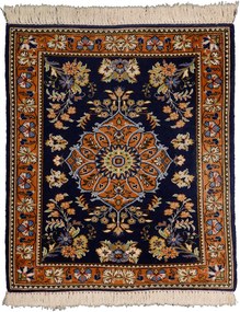 Ghom Tappeto 70x70 Marrone (Iran) Annodato A Mano