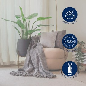 Cuscino decorativo in ciniglia 45x45 cm Renee – Tiseco Home Studio