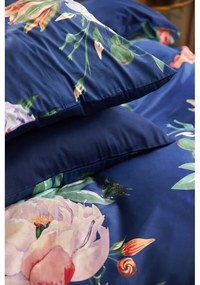 Biancheria da letto matrimoniale in cotone sateen blu navy 200 x 200 cm Floret - Bonami Selection