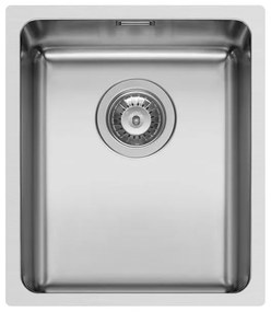 Lavello integrato 1 vasca PYRAMIS Lydia inox L 44 x L 38 cm argento