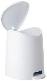 Pattumiera da Bagno Moderna Colore Bianco con Pedale e Coperchio