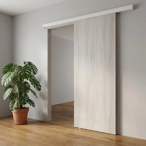 Porta scorrevole reversibile Marben in mdf olmo chiaro, L 93 x H 212 cm, con binario Meli