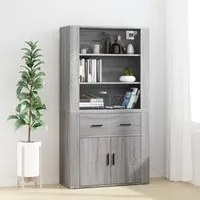 Credenza Grigio Sonoma in Legno Multistrato 3185381