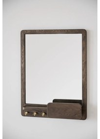 Specchio da parete con mensola con cornice in legno 45x60 cm Inverness - Rowico