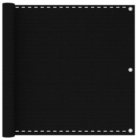 Paravento Da Balcone Nero 90x400 Cm İn Hdpe /