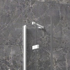Box doccia 100x140 bianco opaco doppio battente | KT1000B - KAMALU