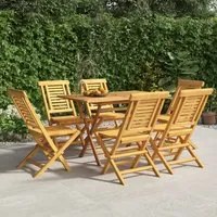 Sedie da Giardino Pieghevoli 6pz 47x63x90cm Legno Massello Teak 3155047