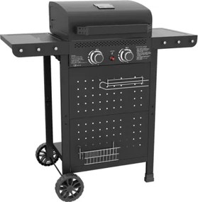 Barbecue A Gas 2 Fuochi Ripiani Pieghevoli Hot 2 C-Line