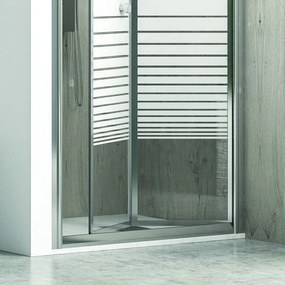 Kamalu - porta doccia 95 cm a libro vetro serigrafato altezza 180cm km4000s