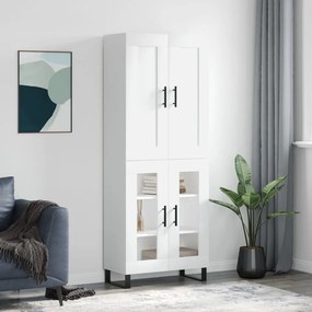 Credenza Bianca 69,5x34x180 Cm İn Legno Multistrato /
