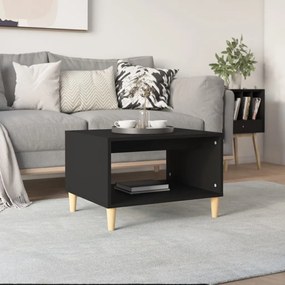 Tavolino Da Salotto Nero 60x50x40 Cm İn Legno Multistrato /