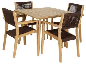 Tavolo con 4 sedie DKD Home Decor 90 x 90 x 75 cm