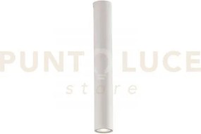 Plafoniera-faretto fluke tonda bianca 1 luce attacco gu10 5,5x5,5x40cm