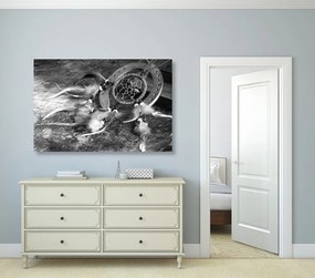 Quadro su tela – Acchiappasogni in bianco e nero