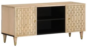 Mobile Porta Tv 105x33x46cm İn Legno Massello Di Mango /