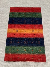 Loribaft Tappeto persiano 60 x 90 Verde (Iran) Annodato A Mano