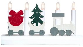 Eglo 410405 - Candeliere natalizio JULIA 5xE10/3W/230V