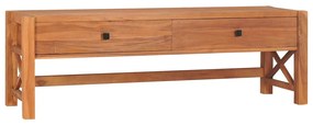 Mobile tv con cassetti 120x40x45 cm in legno massello di teak